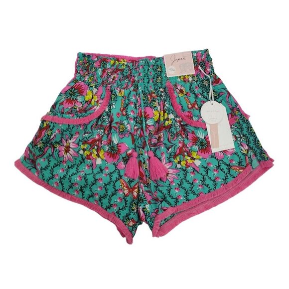 Jopea Women's Floral Print Solid Color Short Shorts 2 Pack Size S 100% Rayon. - Picture 3 of 8